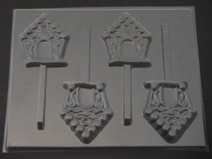 271 Fancy Gingerbread House Gazebo Chocolate or Hard Candy Lollipop Mold